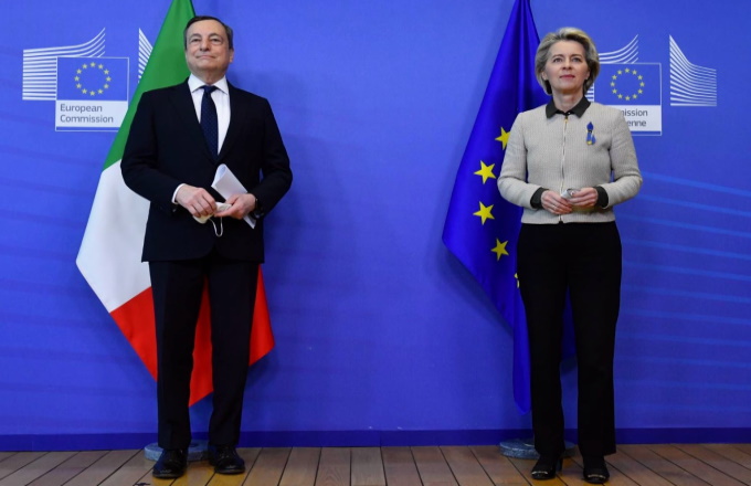 Draghi-Von der Leyen: mantenere unità degli europei su sanzioni e accoglienza profughi