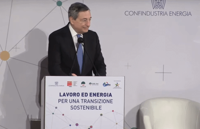 Draghi: la transizione ecologica ha un'importanza esistenziale, per gli individui e per lo stato 